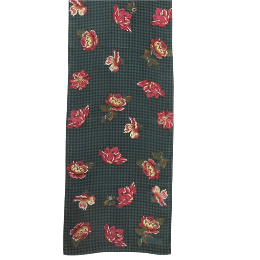 Echo Houndstooth Floral Silk Scarf - Long