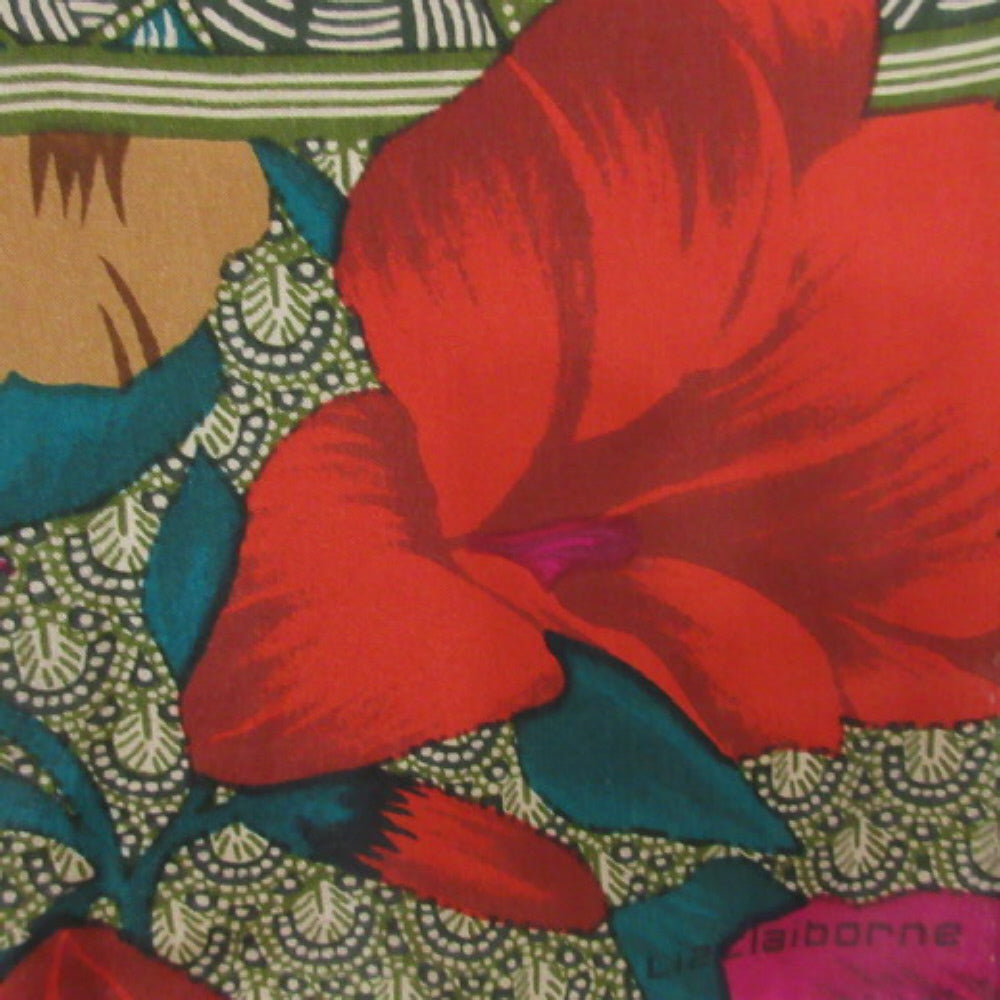 Liz Claiborne Floral Silk Scarf - Long 3097