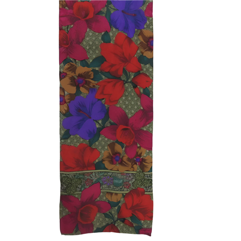 Liz Claiborne Floral Silk Scarf - Long 3097
