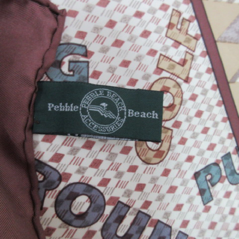 PEBBLE BEACH GOLF Design Silk Scarf - Square - 3120