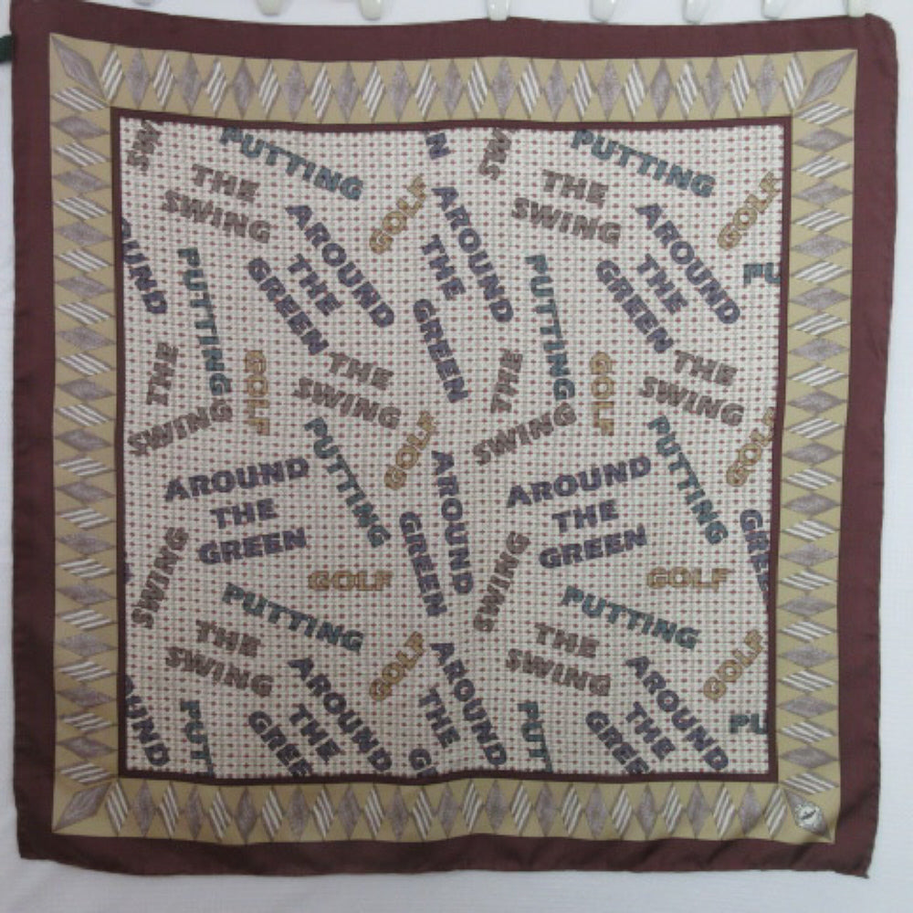 PEBBLE BEACH GOLF Design Silk Scarf - Square - 3120