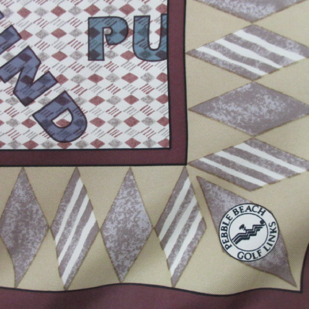 PEBBLE BEACH GOLF Design Silk Scarf - Square - 3120