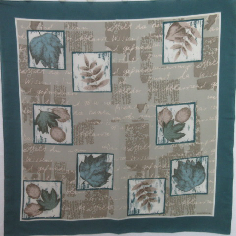 Liz Claiborne Leaves Nature Silk Scarf - Square – 3127