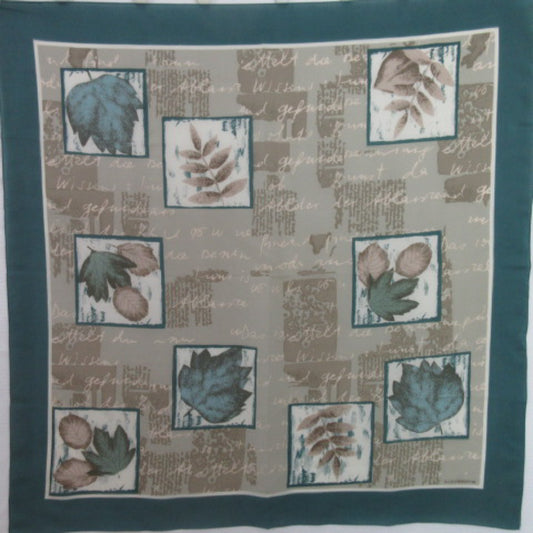 Liz Claiborne Leaves Nature Silk Scarf - Square – 3127