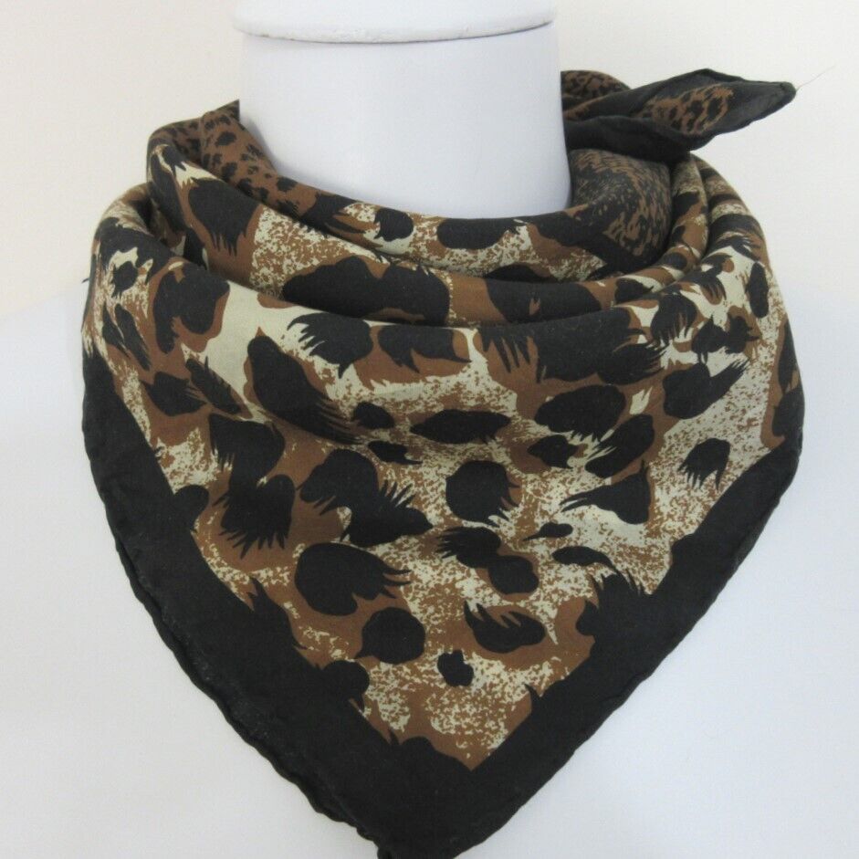 Animal Print Silk Scarf - 20" Square - 5414