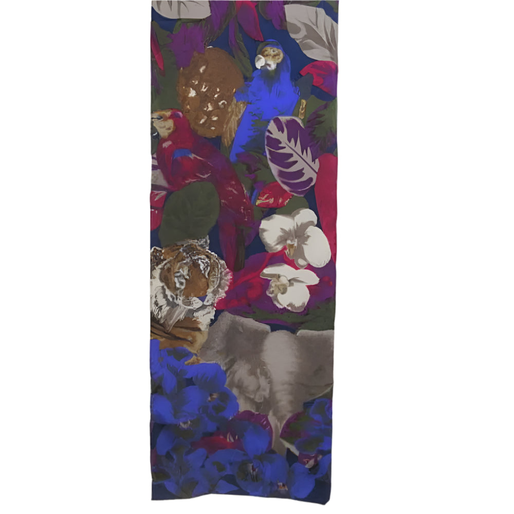 Liz Claiborne Jungle Animals Silk Scarf - Long