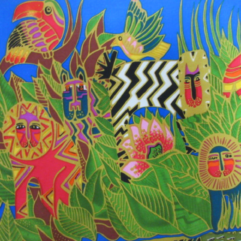 Art Jungle Animals Silk Scarf - Long - 3164