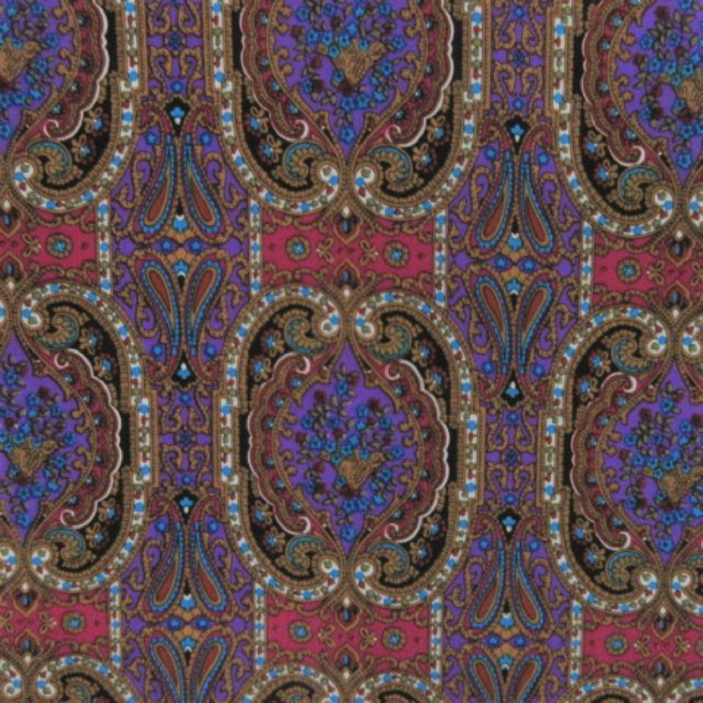 Bill Blass Paisley Floral Silk Scarf - Long - SKU 3176