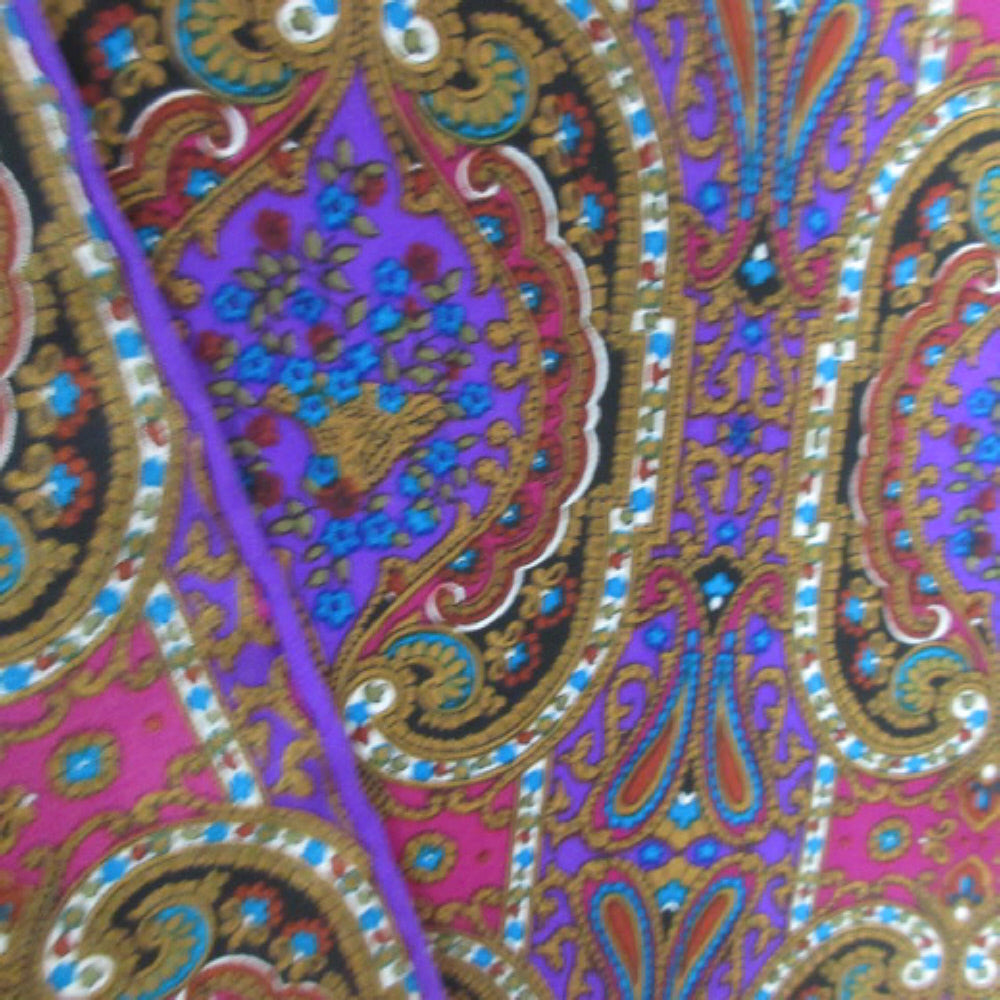 Bill Blass Paisley Floral Silk Scarf - Long - SKU 3176