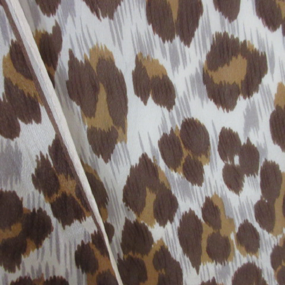 Echo Leopard Cheetah Animal Print Silk Scarf - Long – 3177