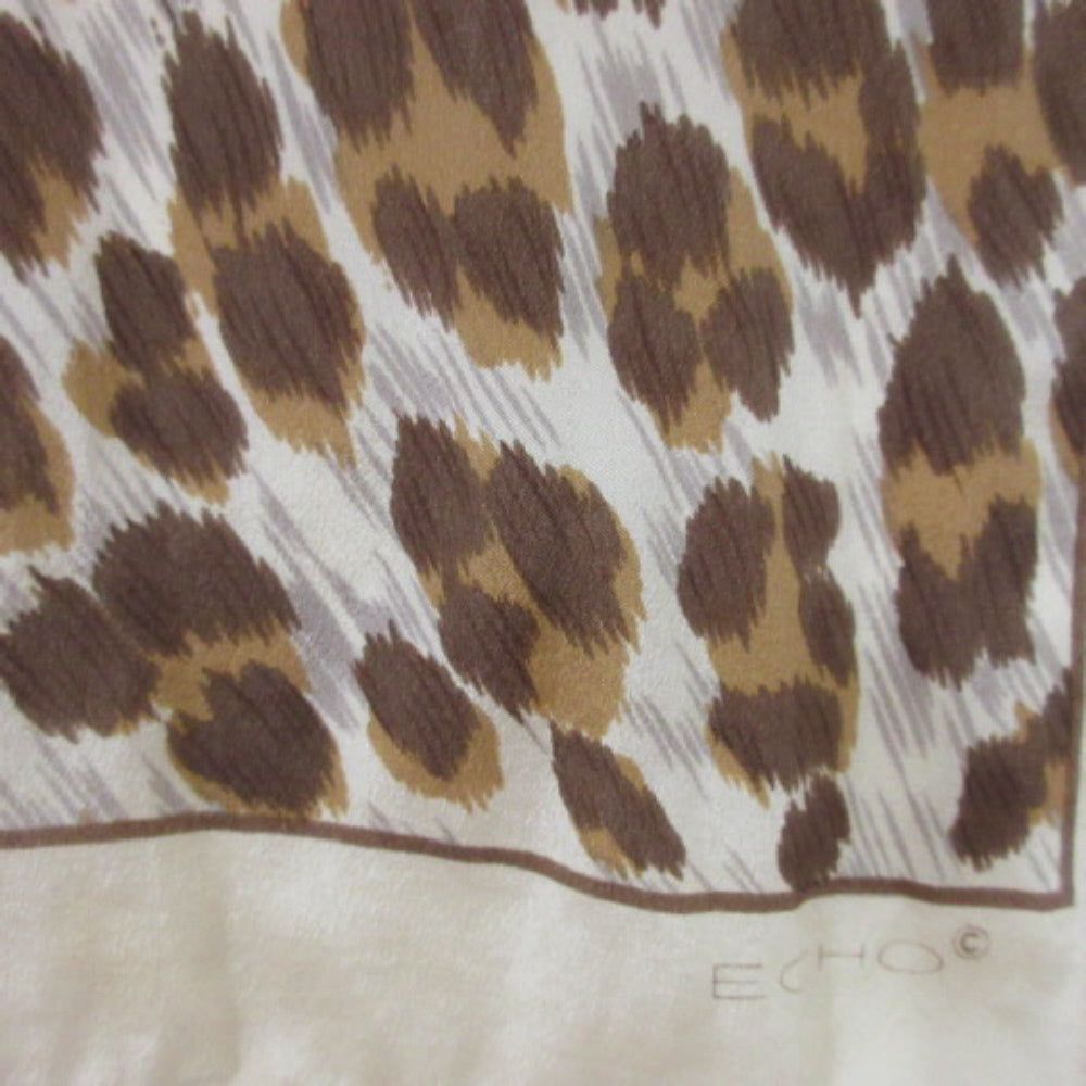 Echo Leopard Cheetah Animal Print Silk Scarf - Long – 3177
