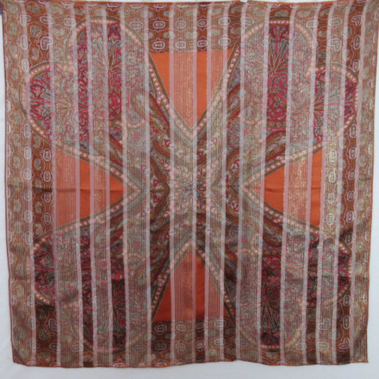 Oscar de la Renta Paisley Art Silk Scarf - Square - 3201