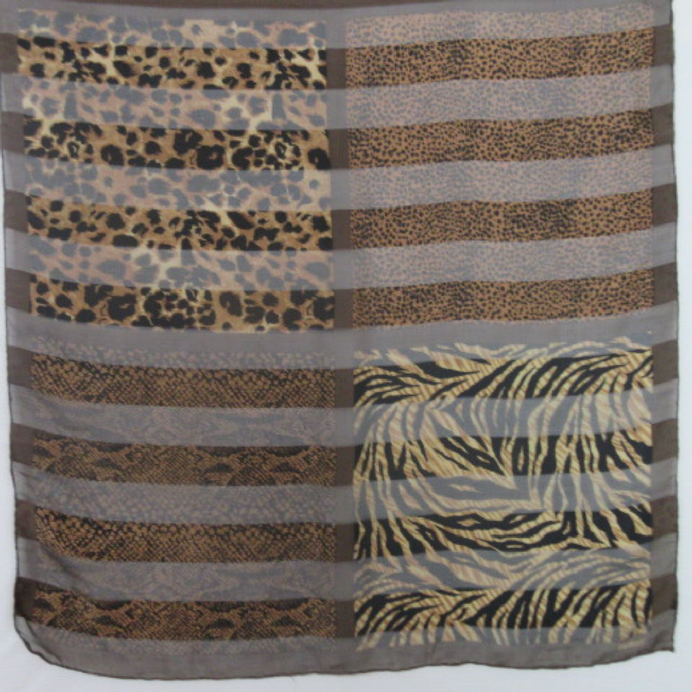 Bill Blass Animal Print Design Silk Scarf - Square - SKU 3210