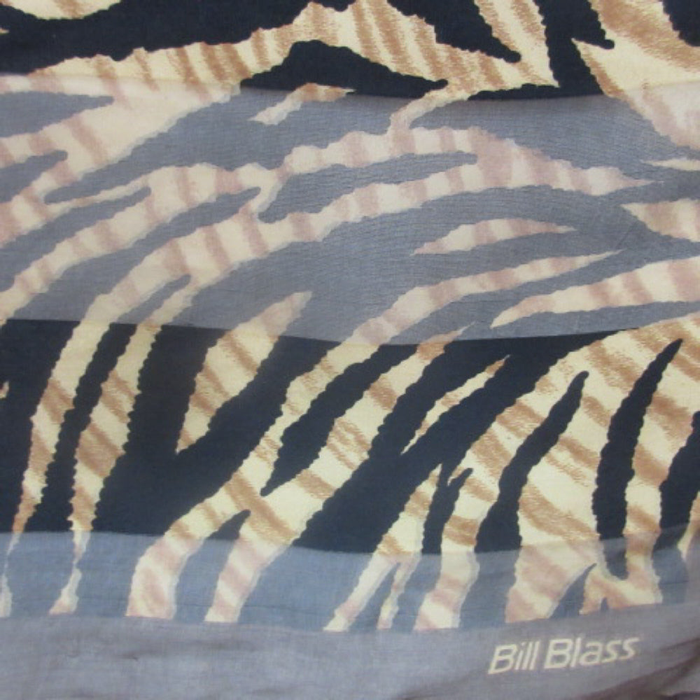 Bill Blass Animal Print Design Silk Scarf - Square - SKU 3210