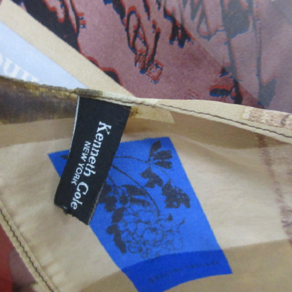 Kenneth Cole Art Nature Abstract Silk Scarf - Long - 3221