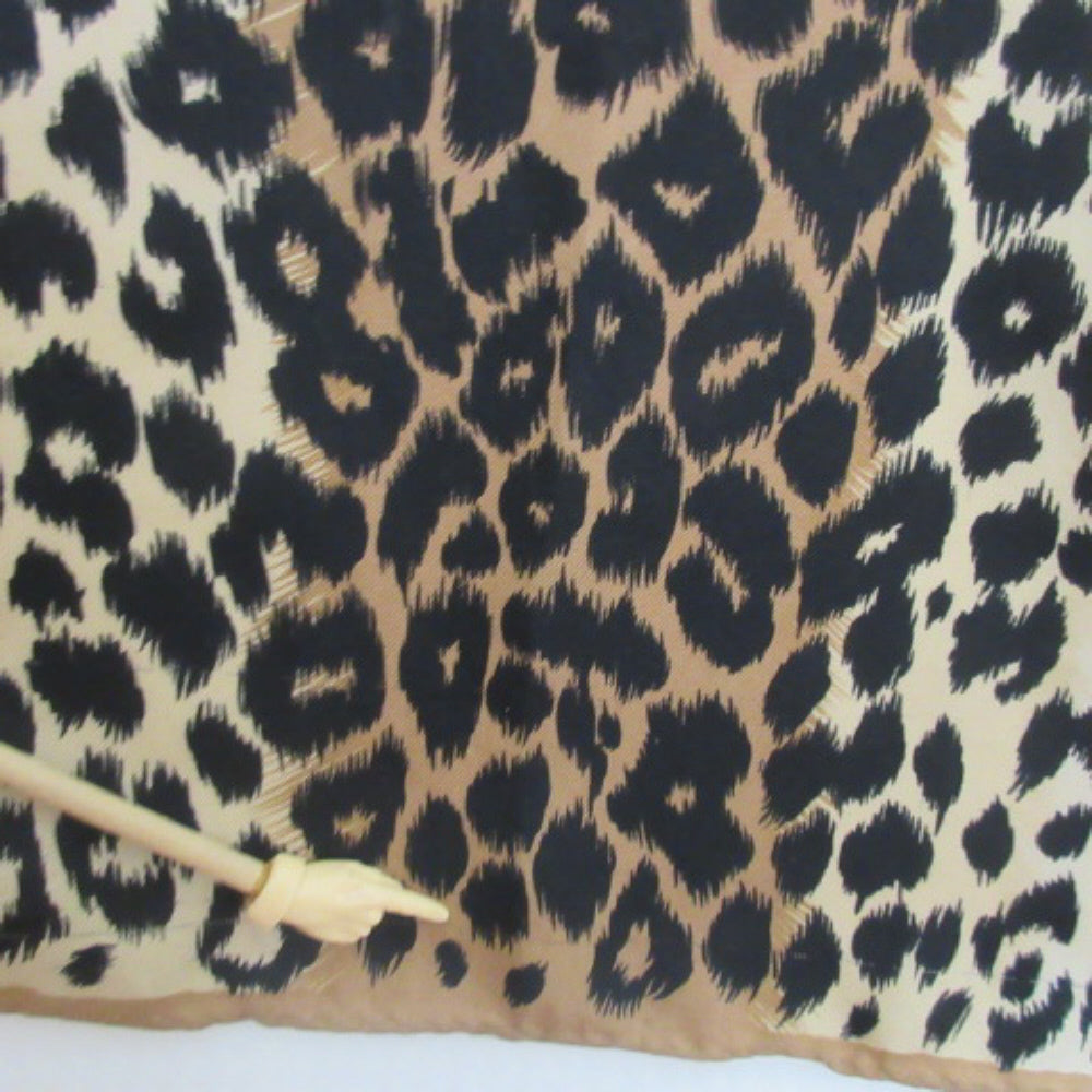 Ann Taylor Leopard Animal Print Silk Scarf - Long - 3222