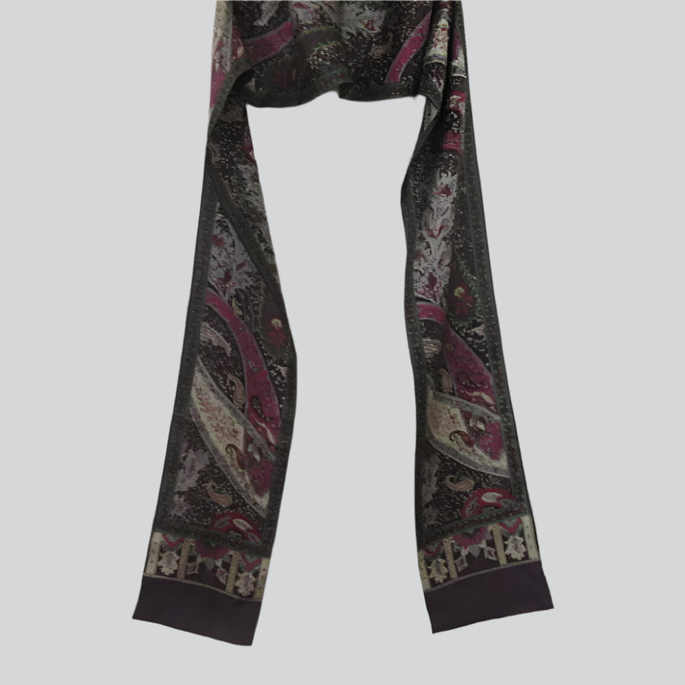 Talbots Paisley Floral Silk Scarf - Long - 3257