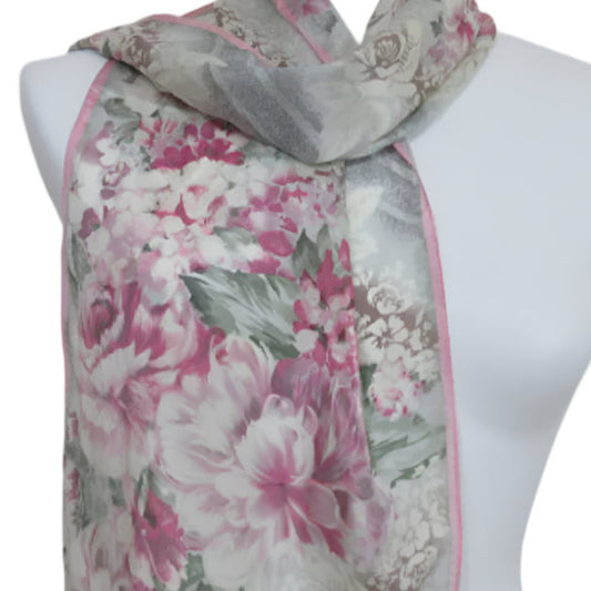 Vera Studio Floral Lovely Silk Scarf - Long - 3271