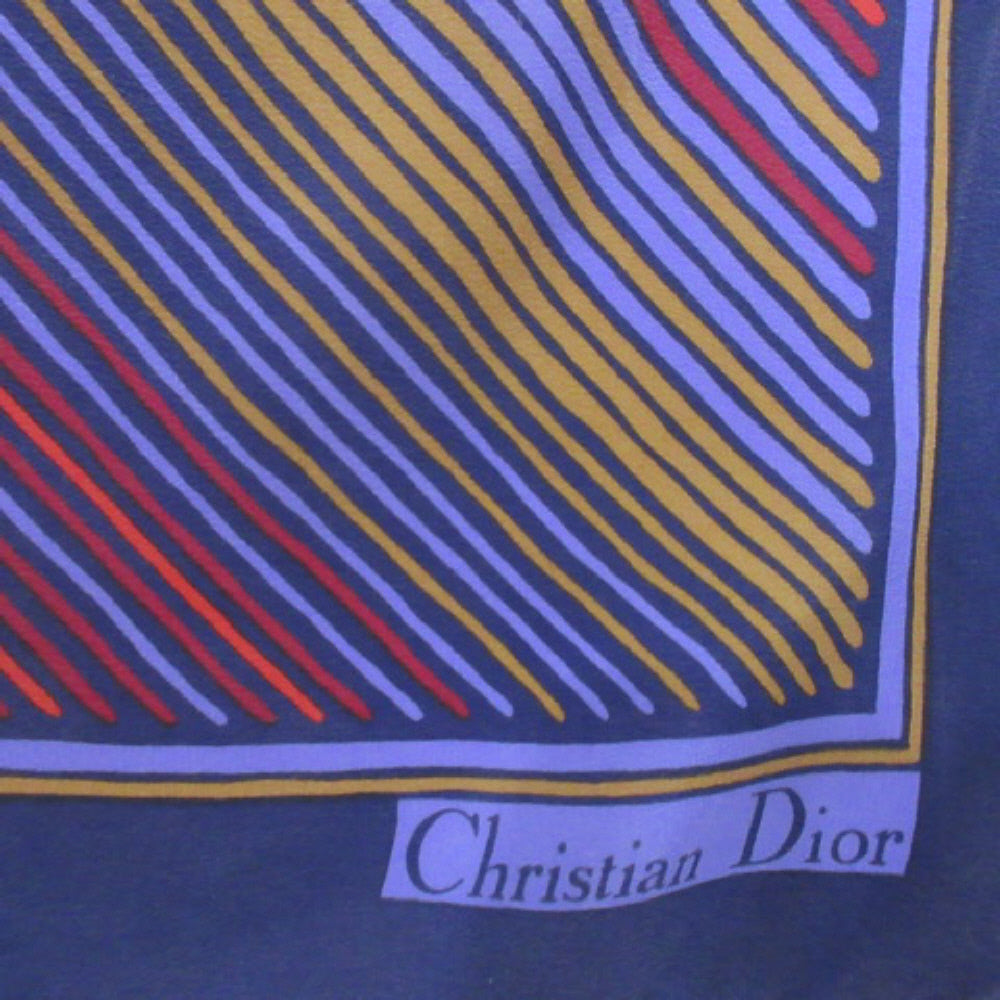 CHRISTIAN DIOR Vintage Designer Silk Scarf Square - 3273