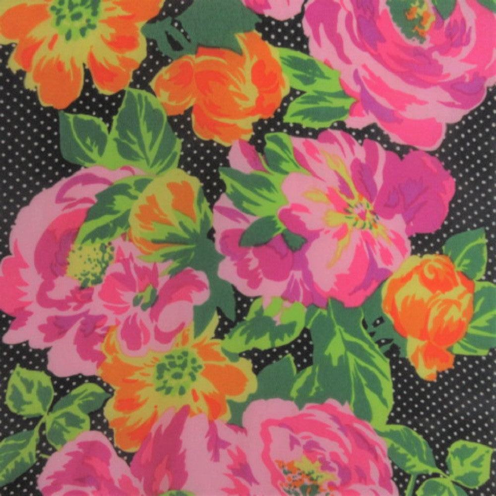 WOW! Oscar de la Renta Floral Polka Dot Silk Scarf - Long - 3308
