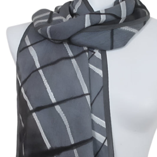 Anne Klein Abstract Art Silk Scarf - Long - 3319
