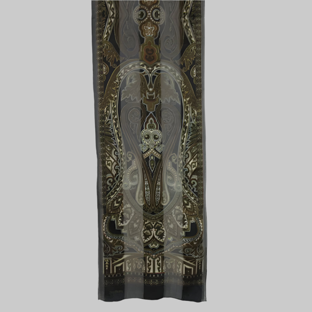 Bill Blass Intricate Belle Epoque Silk Scarf - Long - 3328