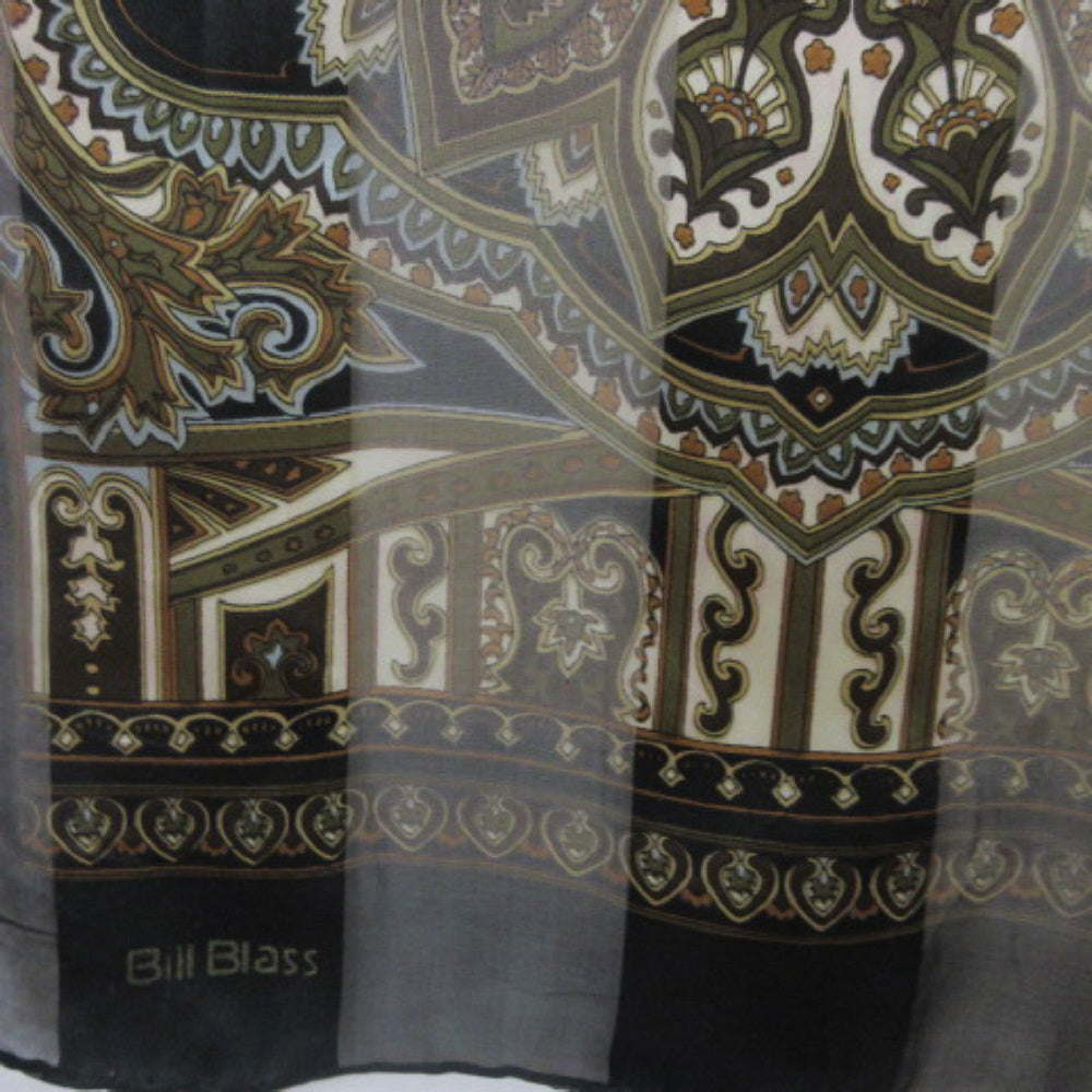 Bill Blass Intricate Belle Epoque Silk Scarf - Long - 3328