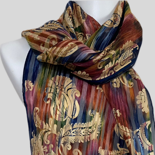 BILL BLASS Designer Silk Scarf - Long - 5247