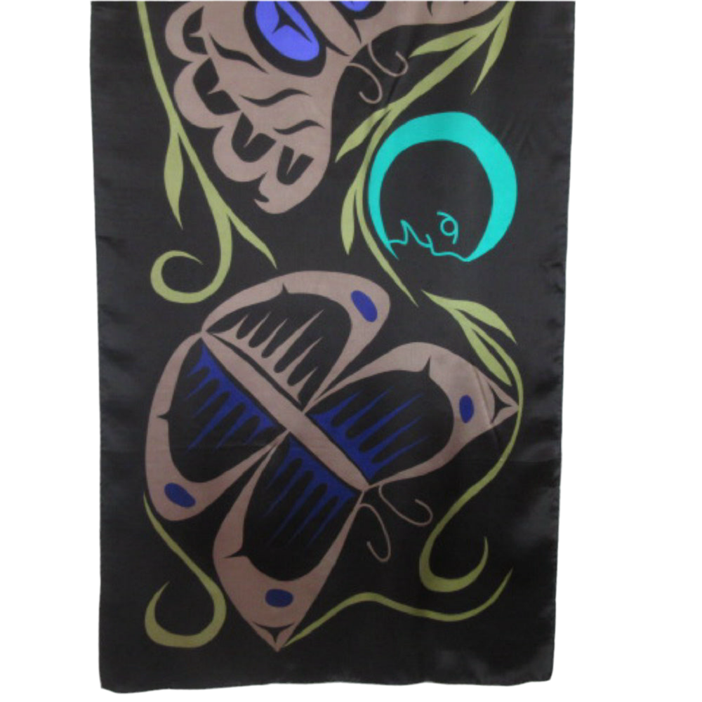 Native Northwest Art Silk Scarf - Long - 4344
