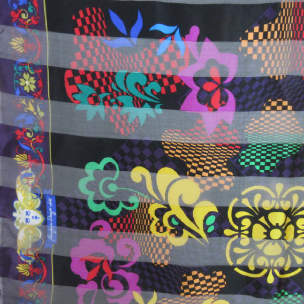 Pangborn Design Art Colorful Silk Scarf - Square - 3406