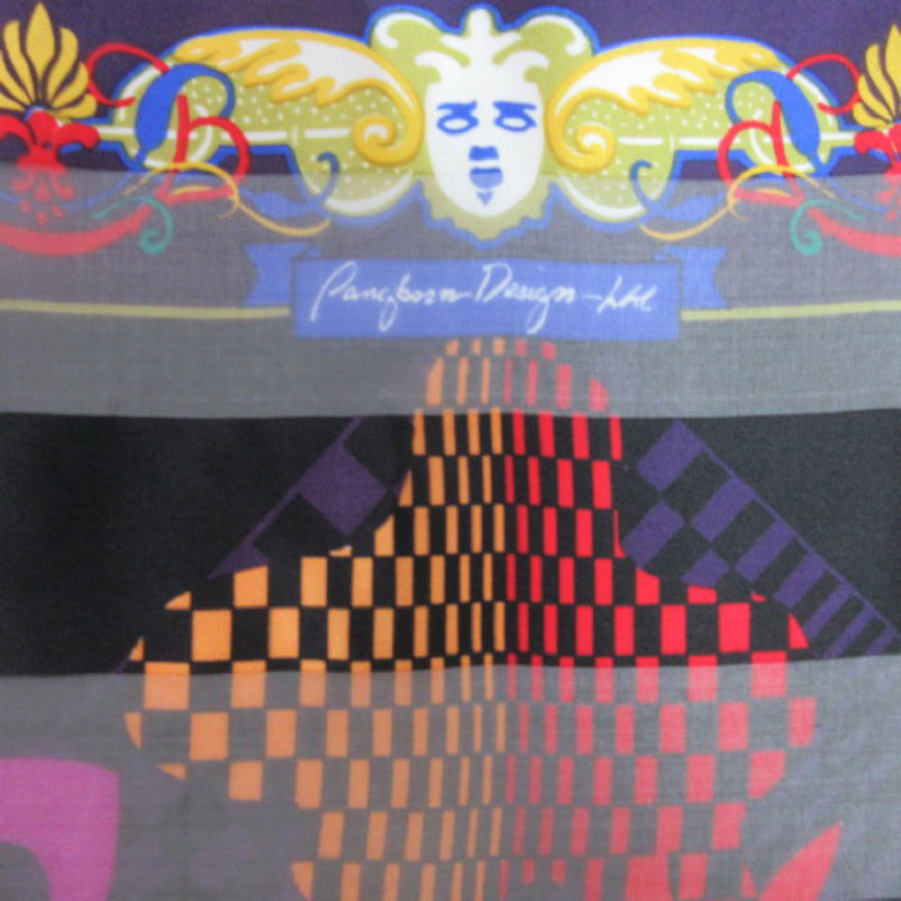 Pangborn Design Art Colorful Silk Scarf - Square - 3406