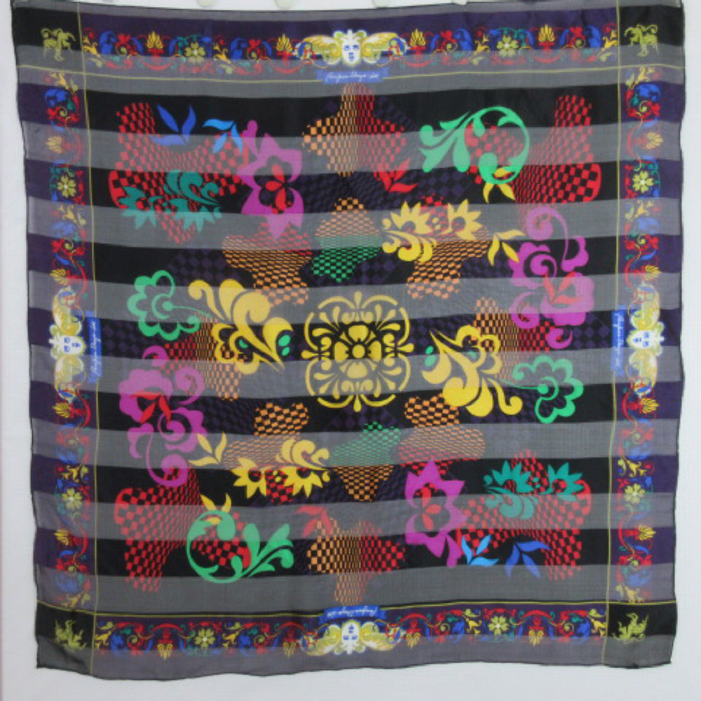 Pangborn Design Art Colorful Silk Scarf - Square - 3406