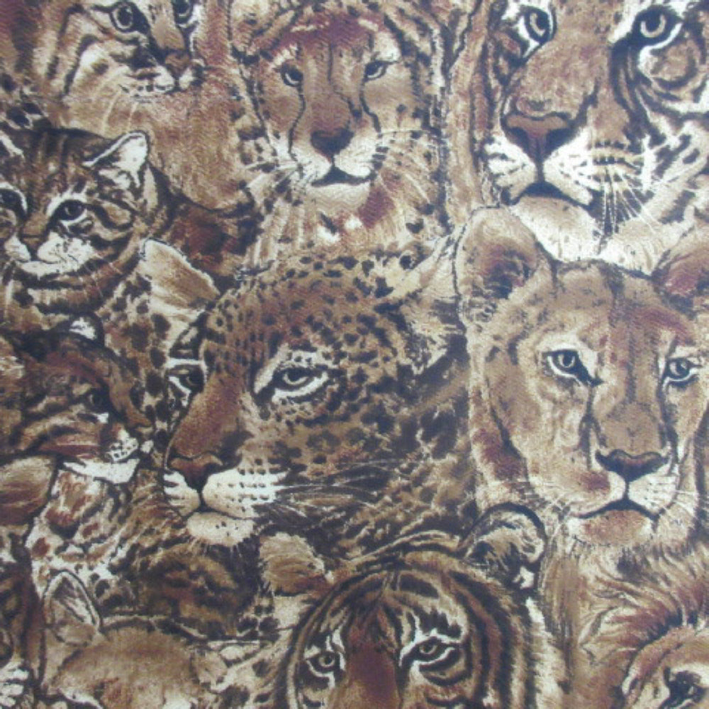 Leopard Tiger Cubs Poly Scarf - Square - 3410