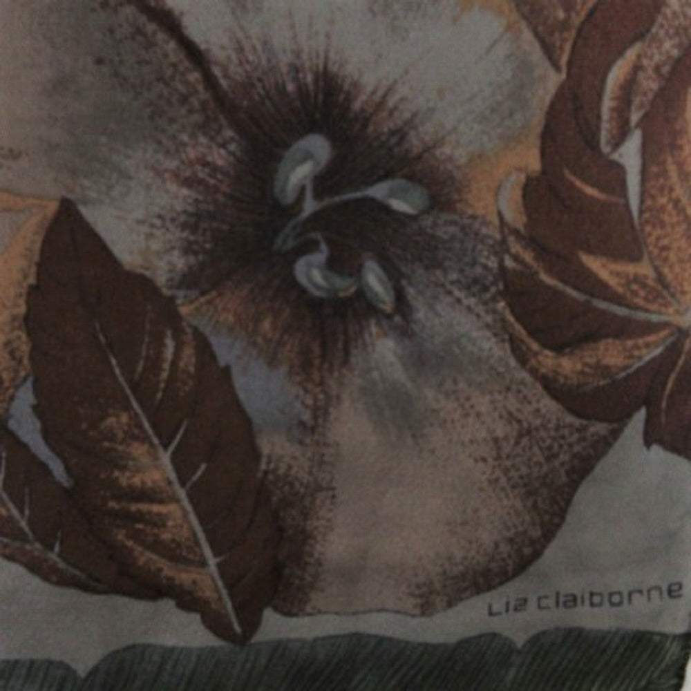 Autumn Liz Claiborne Designer Silk Scarf - Long - 3417
