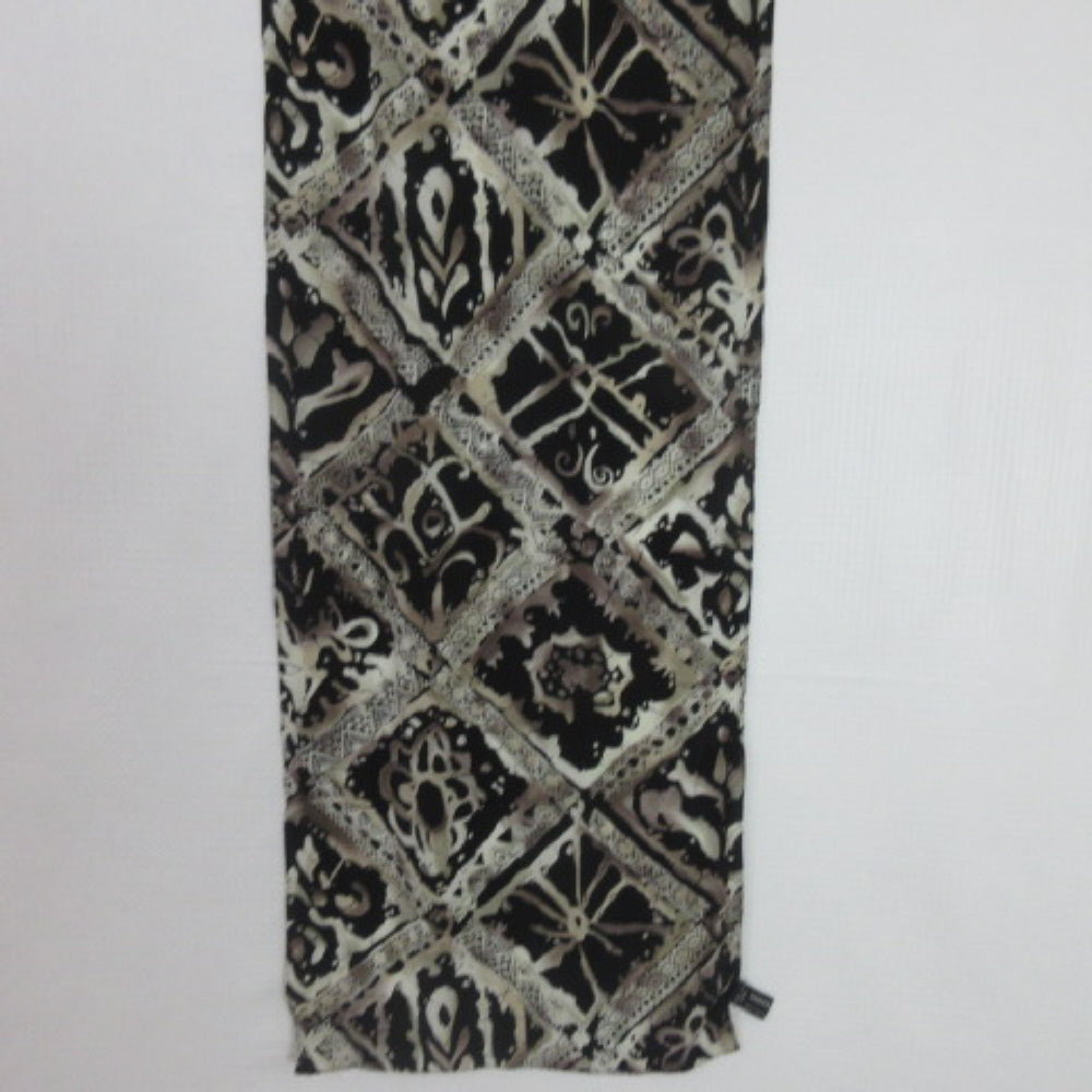 Casca Art Abstract Lace Silk Scarf - Long - 3421