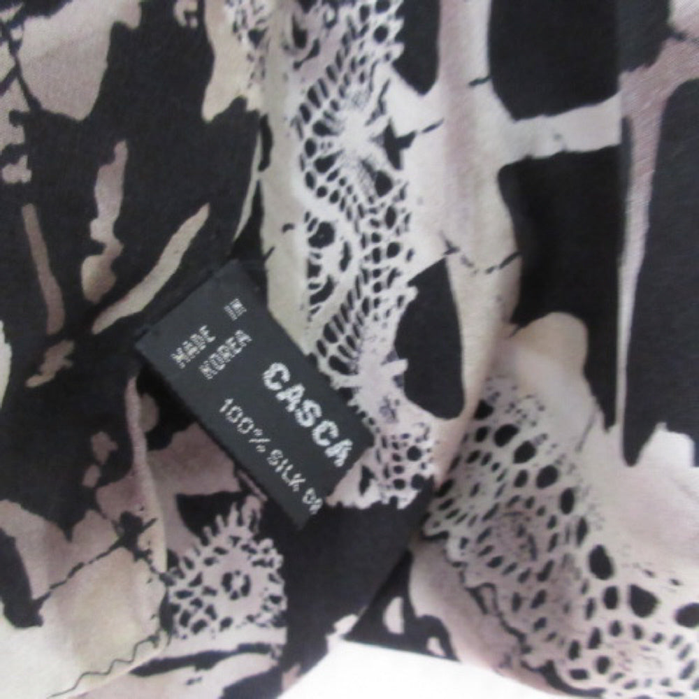 Casca Art Abstract Lace Silk Scarf - Long - 3421
