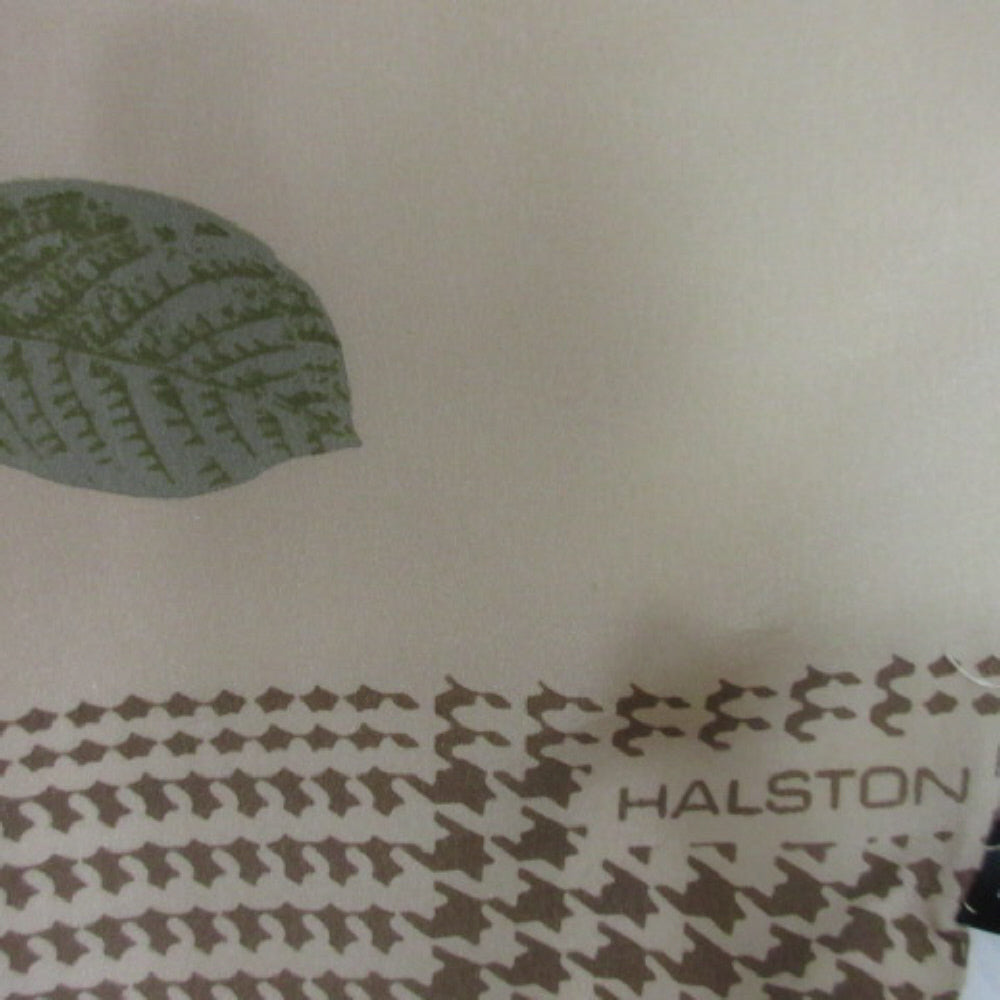 Halston Floral Houndstooth Silk Scarf - Long - 3431