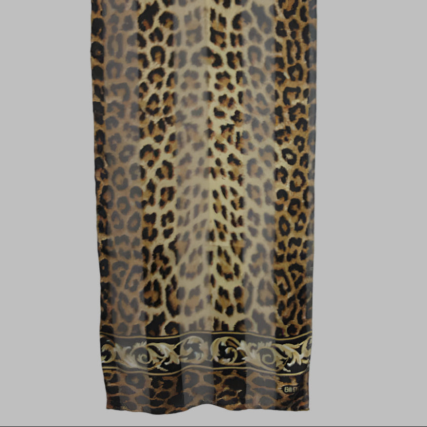 Bill Blass Animal Print Silk Scarf - Long - SKU 3437