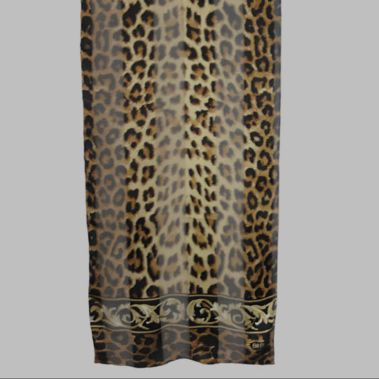 Bill Blass Animal Print Silk Scarf - Long - SKU 3437