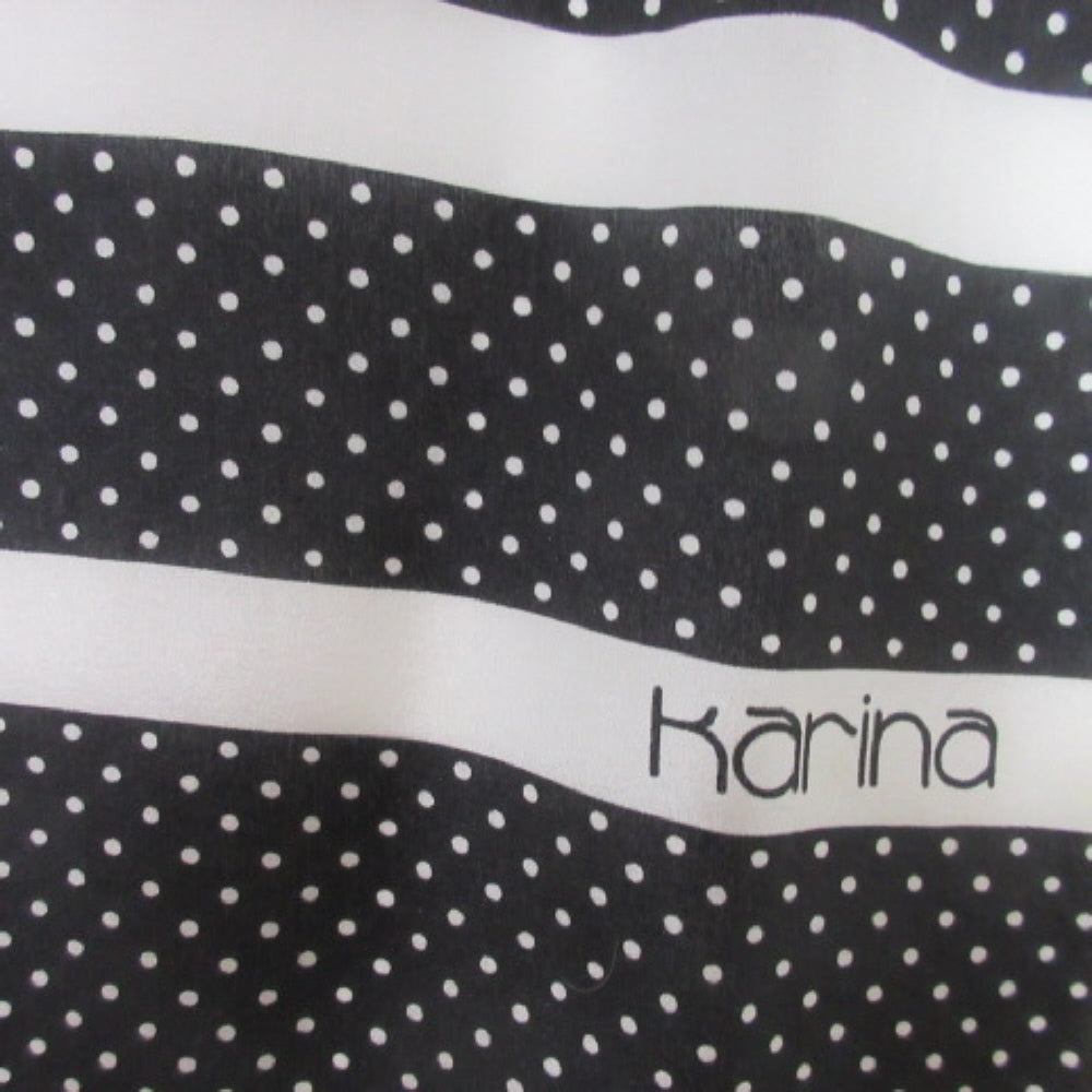 Karina Polka Dot Geometric Silk Scarf - Long - 3438