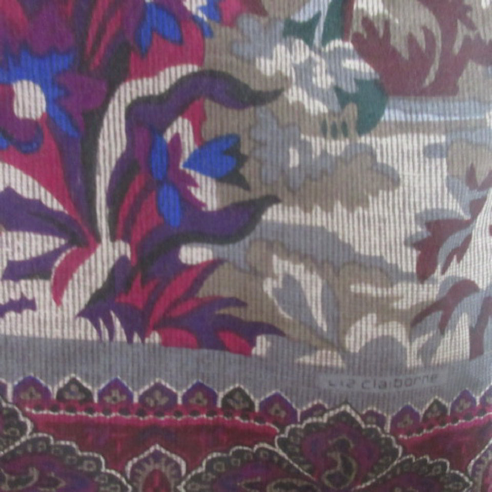 Liz Claiborne Floral Silk Scarf - Long - 3451