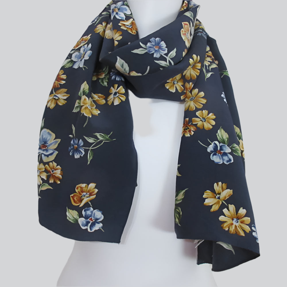 Talbots Floral Silk Scarf - Long - 3472