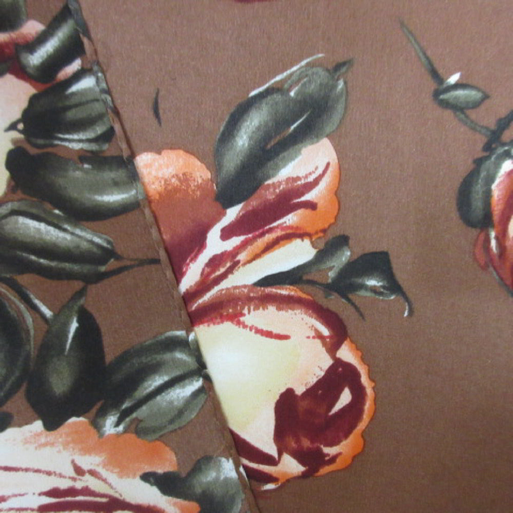 Echo Floral Rose Silk Scarf - Long - 3532
