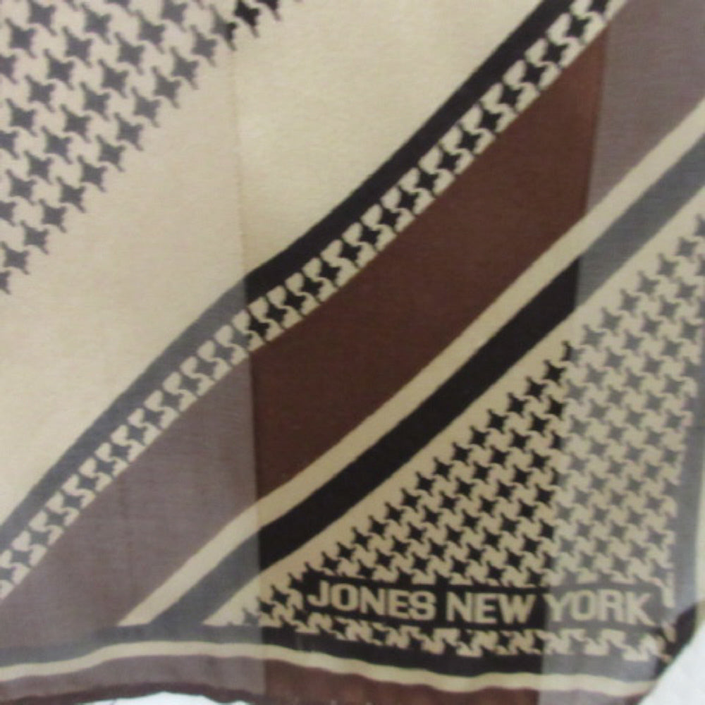Jones New York Geometric Silk Scarf - Long - 3537