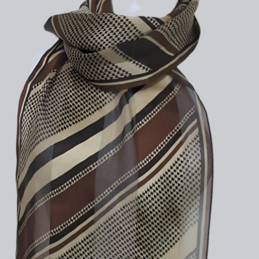 Jones New York Geometric Silk Scarf - Long - 3537