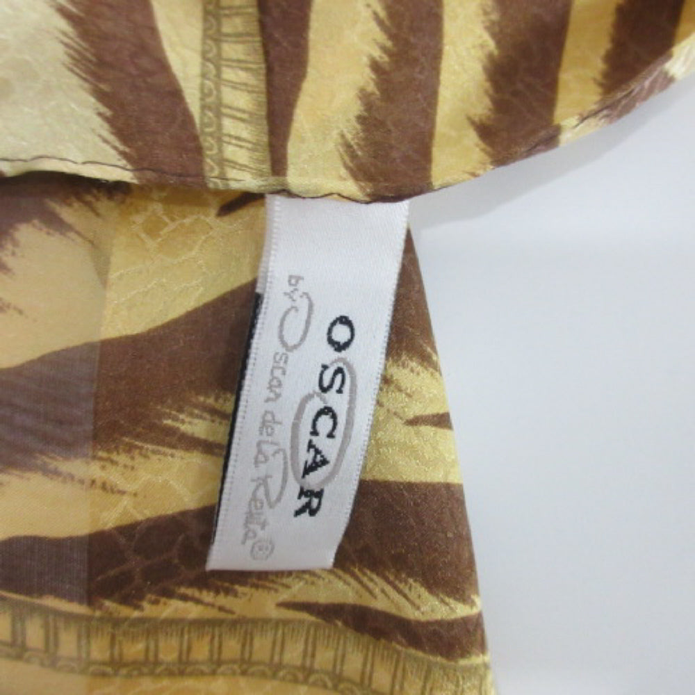 Oscar de la Renta Tiger Print Silk Scarf - Long - 3562
