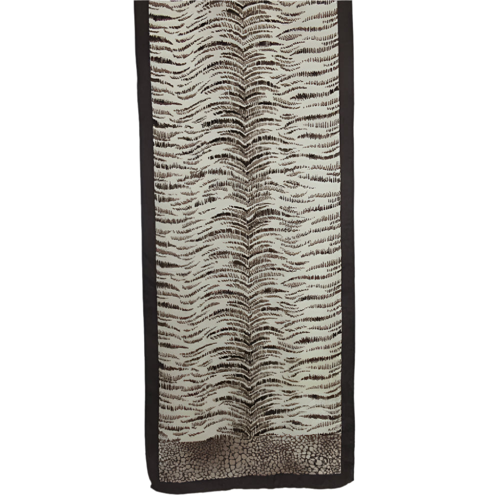Oscar de la Renta Animal Print Silk Scarf Long - 3564