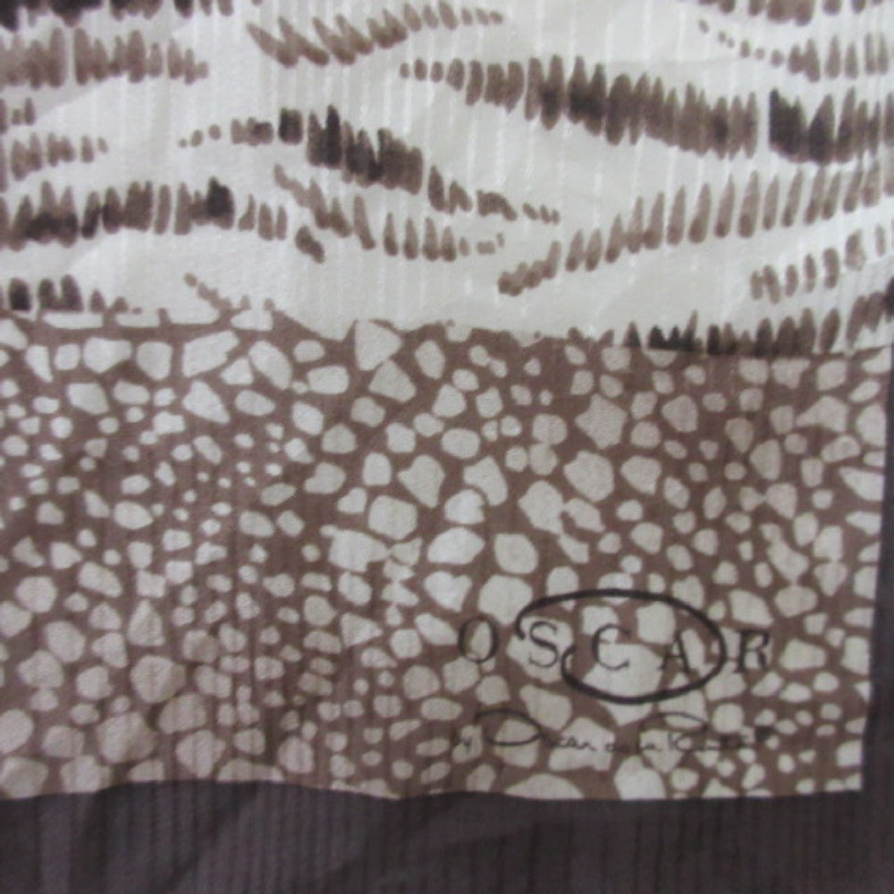 Oscar de la Renta Animal Print Silk Scarf Long - 3564