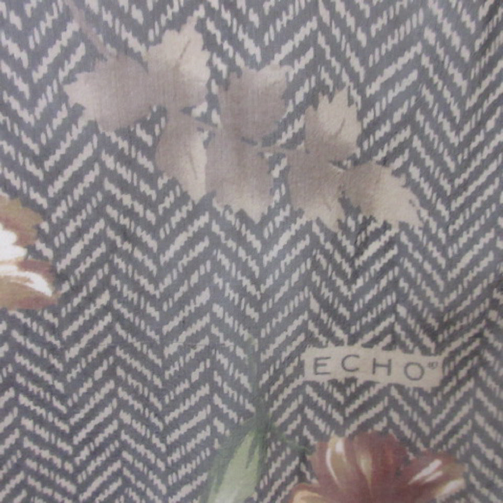 Echo Floral Chiffon Silk Scarf - Long - 3570