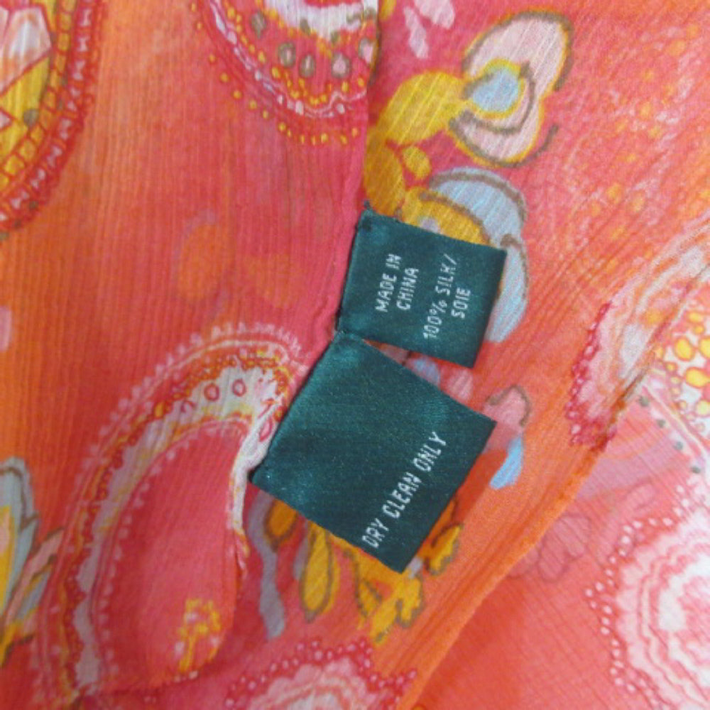Ralph Lauren Paisley Silk Scarf - Long - 3581